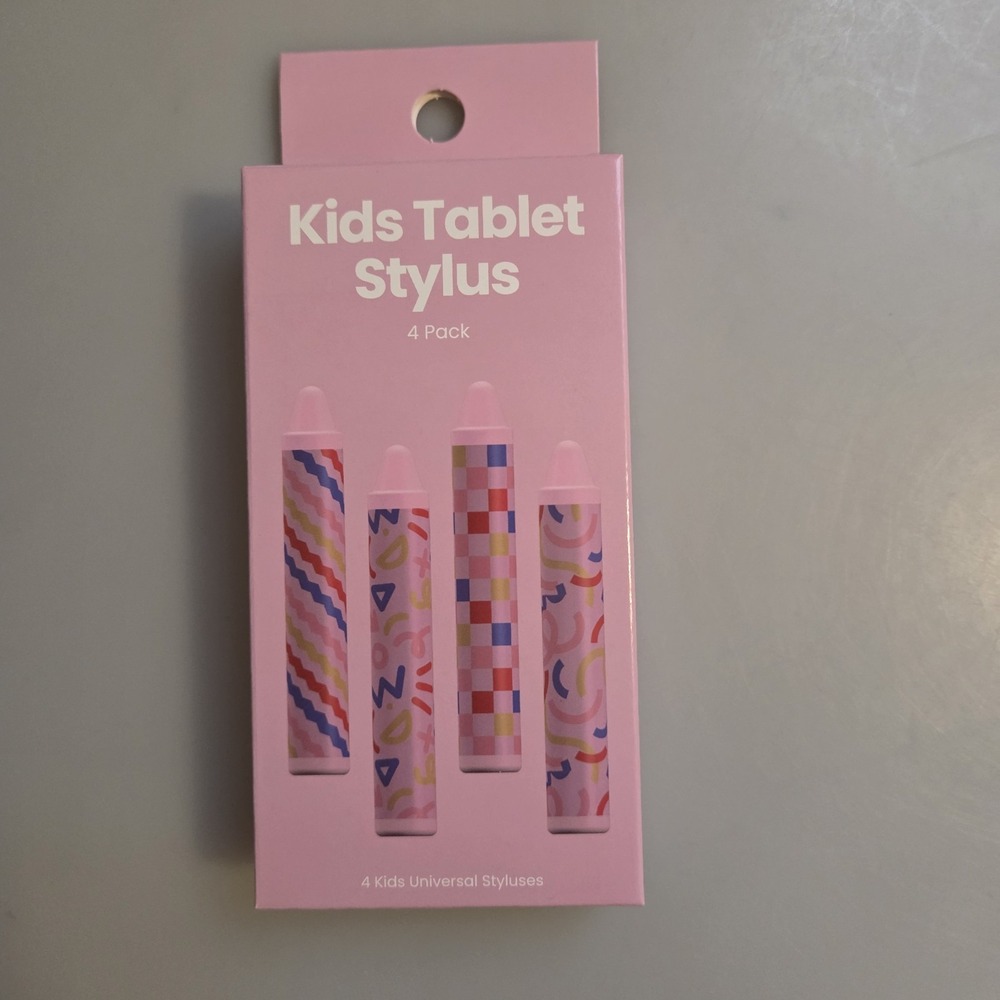 Kids Crayon‎ Style Universal Tablet Stylus - 4 Pack Pink. Brand New In Box.